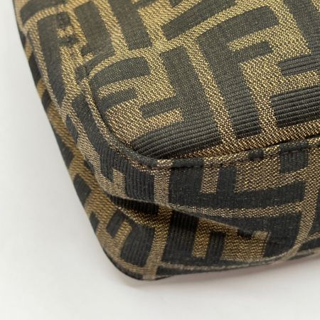  FENDI フェンディ ズッカ ハンドバッグ 布袋付 ブラウン系