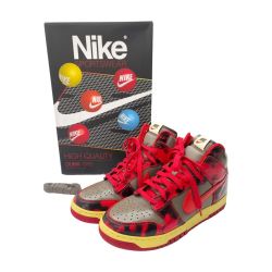 ◆◆ NIKE ナイキ ダンク ハイ レッド アシッド ウォッシュ　27.5cm　US9.5 DD9404-600 レッド Bランク