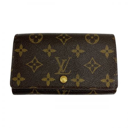  LOUIS VUITTON ルイヴィトン 2つ折り財布 モノグラム・エクリプス ポルト モネ・ビエ トレゾール  M61730