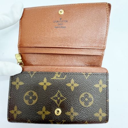  LOUIS VUITTON ルイヴィトン 2つ折り財布 モノグラム・エクリプス ポルト モネ・ビエ トレゾール  M61730