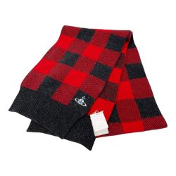 ◆◆ Vivienne Westwood ヴィヴィアン・ウエストウッド マフラー チェック レッド Sランク