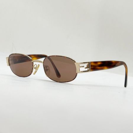  FENDI フェンディ サングラス 53□21 プラスチック×金属素材 FS 213 Toutoise 130 ブラウン