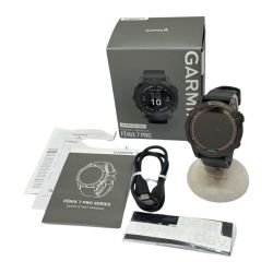 ◆◆ GARMIN フェニックス 7 プロ 腕時計 マルチスポーツGPSウォッチ FENIX 7PRO グレー/ブラック Bランク
