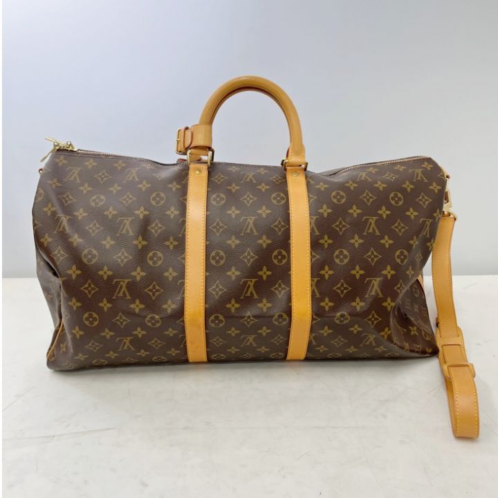 LOUIS VUITTON ルイヴィトン モノグラム キーポル55 ボストンバッグ ショルダーストラップ付 M41414  ブラウン系｜中古｜なんでもリサイクルビッグバン