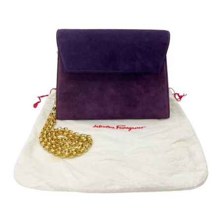  Salvatore Ferragamo サルヴァトーレフェラガモ ショルダーバッグ チェーン 日焼け有り　 パープル