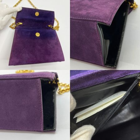  Salvatore Ferragamo サルヴァトーレフェラガモ ショルダーバッグ チェーン 日焼け有り　 パープル