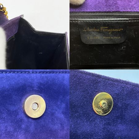  Salvatore Ferragamo サルヴァトーレフェラガモ ショルダーバッグ チェーン 日焼け有り　 パープル