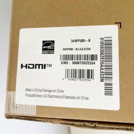  LG エルジー 34インチ ウルトラワイドモニター 非光沢 34WP500