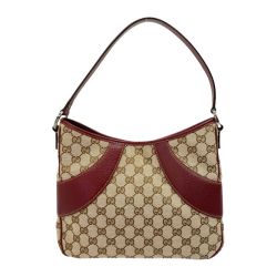 ◆◆ GUCCI グッチ ハンドバッグ キャンバス×レザー 113012-002122 ベージュ×ブラウン Bランク