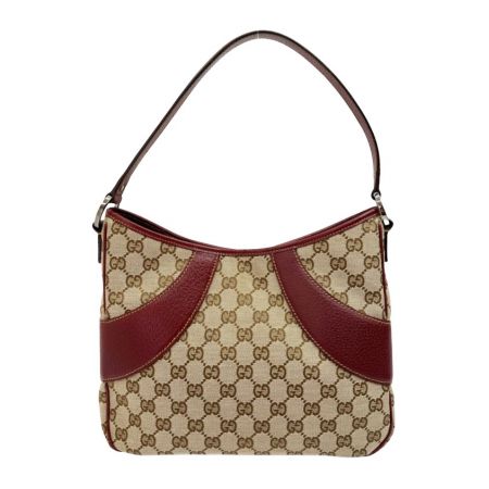  GUCCI グッチ ハンドバッグ キャンバス×レザー 113012-002122 ベージュ×ブラウン