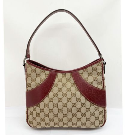  GUCCI グッチ ハンドバッグ キャンバス×レザー 113012-002122 ベージュ×ブラウン