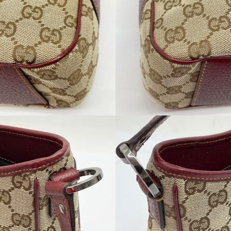  GUCCI グッチ ハンドバッグ キャンバス×レザー 113012-002122 ベージュ×ブラウン