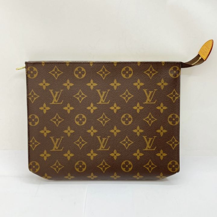 【中古】LOUIS VUITTON ルイヴィトン モノグラム ポッシュ・トワレット 珍しく 26 M47542 ブラウン コスメポーチ