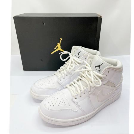  NIKE ナイキ AIR JORDAN 1 MID スニーカー 28.0cm US10 554724-110 ホワイト