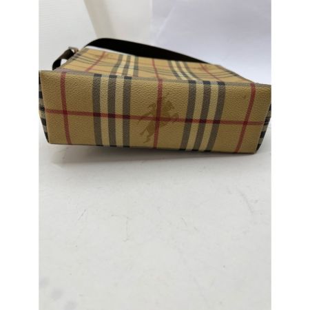  BURBERRY LONDON バーバリーロンドン ショルダーバッグ　ノバチェック　PVC　塩ビ　ベージュ系 T-04-01 ベージュ