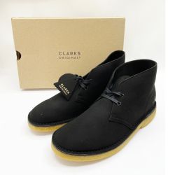 ◆◆ CLARKS クラークス 靴 デザートブーツ 26.0cm スエード ブラック Sランク