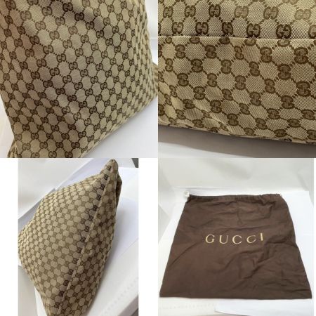  GUCCI グッチ GG キャンバス ホースビット ラージ ホーボー バッグ 114900 ベージュ×ブラウン