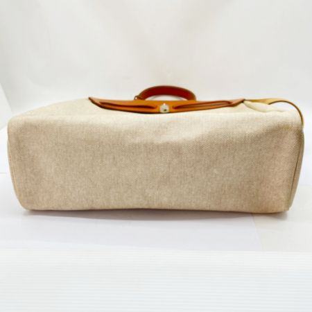  HERMES エルメス バッグ トートバッグ エールバッグ  オレンジ×ベージュ
