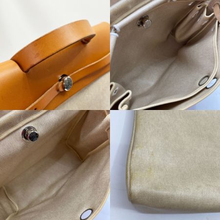  HERMES エルメス バッグ トートバッグ エールバッグ  オレンジ×ベージュ
