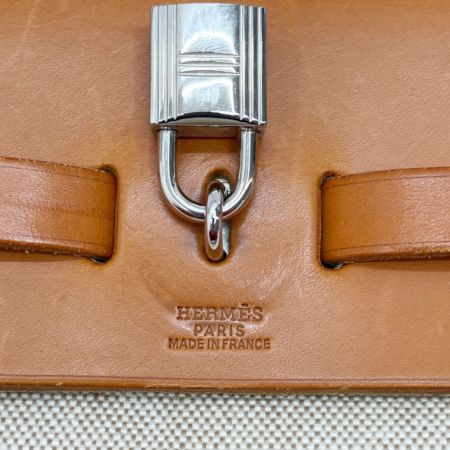 HERMES エルメス バッグ トートバッグ エールバッグ  オレンジ×ベージュ