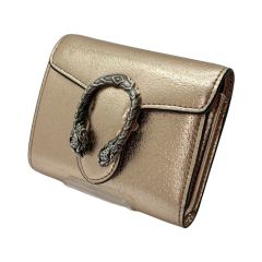 GUCCI グッチ 3つ折り財布 ディオニュソス 財布  627073-1TR0R-7759 メタリックブロンズ系 Bランク