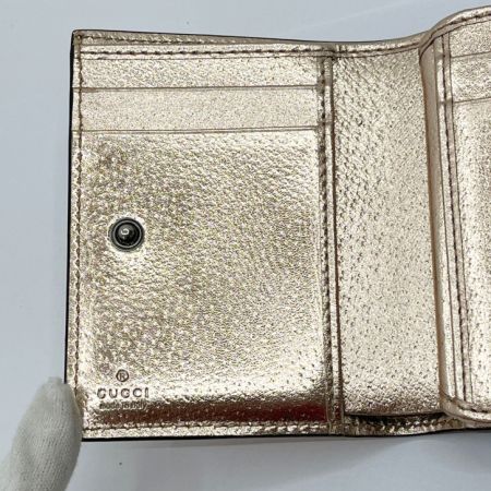  GUCCI グッチ 3つ折り財布 ディオニュソス 財布  627073-1TR0R-7759 メタリックブロンズ系