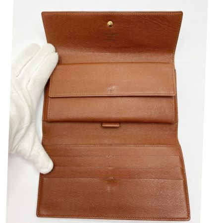  LOUIS VUITTON ルイヴィトン 3つ折り長財布 モノグラム ポルト トレゾール インターナショナル M61215 ブラウン系