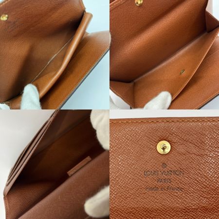  LOUIS VUITTON ルイヴィトン 3つ折り長財布 モノグラム ポルト トレゾール インターナショナル M61215 ブラウン系