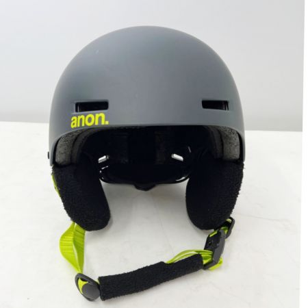  anon アノン スキースノーボード ヘルメット キッズ　L-XL(52-55cm) グレー/ライム