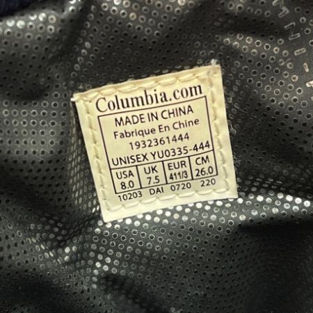  Columbia コロンビア ショートブーツ 26.0cm US8 ビブラムソール YU0335-444 ネイビー