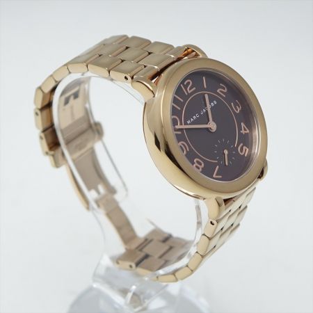  MARC JACOBS マークジェイコブス クォーツ コマ付 ステンレススチール ブラウン コマ5個 MJ3489
