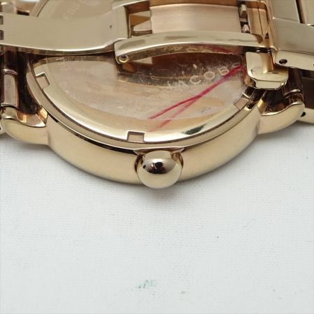  MARC JACOBS マークジェイコブス クォーツ コマ付 ステンレススチール ブラウン コマ5個 MJ3489