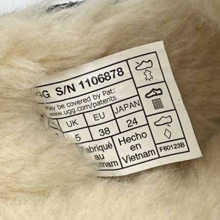  UGG アグ スリッポン ANSLEYアンスレー レディース靴 モカシン 24.0cm US7 1106878 ブラック