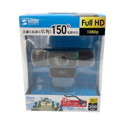 ◆◆ SANWA ワイドレンズ USBウェブカメラ マイク内蔵 CMS-V53BK Nランク