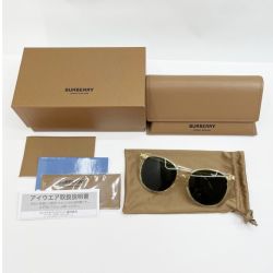 ◆◆ BURBERRY バーバリー サングラス 55□17 140 縁チェック BY18098493 クリア Aランク