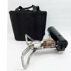 ◆◆ snowpeak スノーピーク HOME & CAMPバーナー ガス シングルバーナー 収納バッグ付 2020年製 GS-600 ブラック Bランク