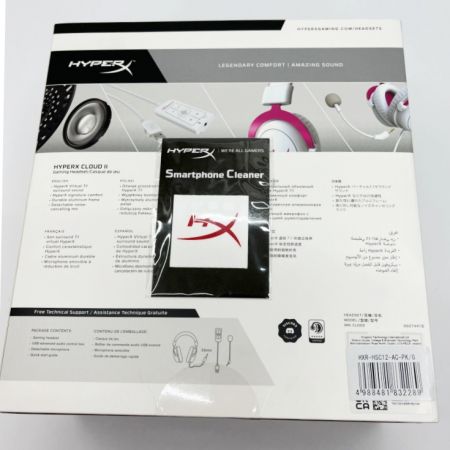  HYPER X ヘッドホン ゲーミングヘッドセット HXR-HSC12-AC-PK/G ピンク/ホワイト