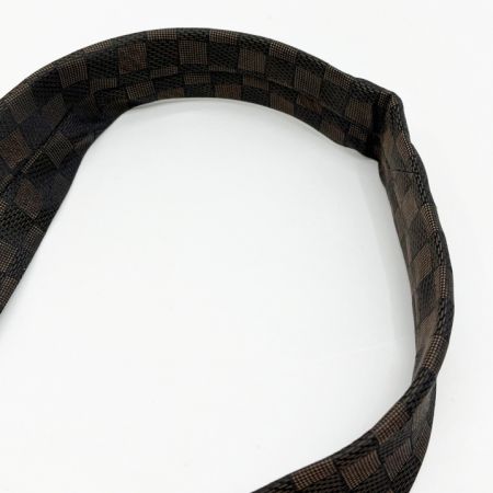  LOUIS VUITTON ルイヴィトン ネクタイ シルク ダミエ柄 ブラウン