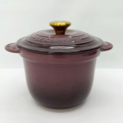 ◆◆ LE CREUSET ルクルーゼ ココットエブリィ18 両手鍋 ホーロー鍋 IH対応 パープル Bランク