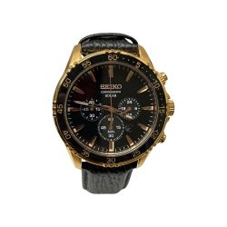 ◆◆ SEIKO セイコー 腕時計　クロノグラフ　ソーラー　黒文字盤 V175-0DH0 Aランク