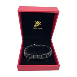 ◆◆ コアフォース フレスレット コアフォースループ　70cm　ヘマタイト鉱石・磁石　黒　CFL70 ブラック Aランク