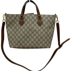 ◆◆ GUCCI グッチ GGスプリーム　ビー トートバッグ　ショルダーバッグ 473887 ブラウン Aランク