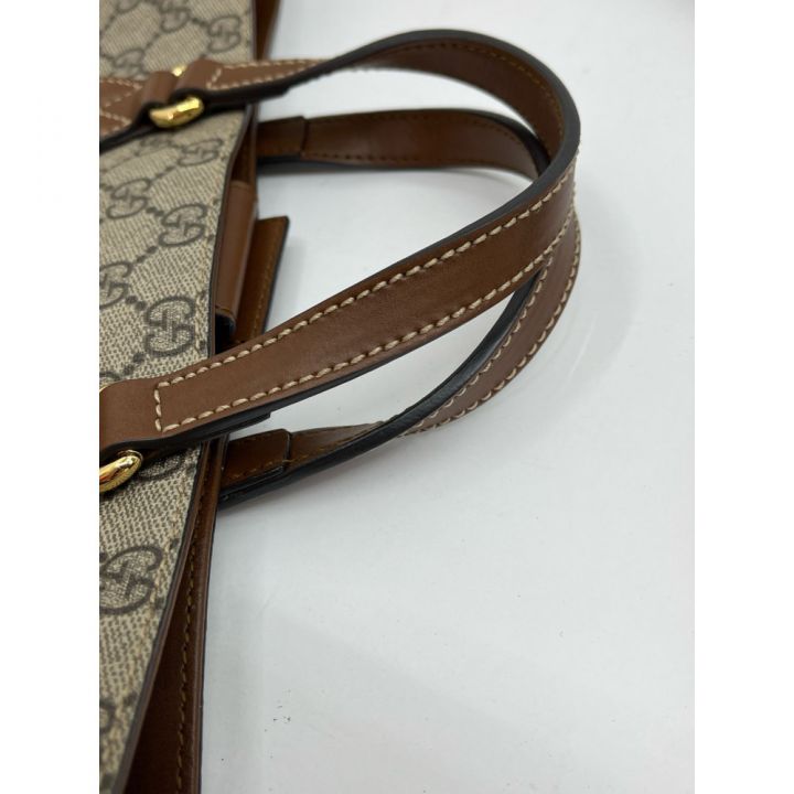 GUCCI グッチ GGスプリーム ビー トートバッグ ショルダーバッグ 473887 ブラウン｜中古｜なんでもリサイクルビッグバン