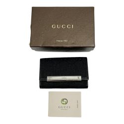 ◆◆ GUCCI グッチ 6連キーケース GGキャンバス レザー 127048 ブラック Aランク