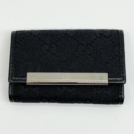  GUCCI グッチ 6連キーケース GGキャンバス レザー 127048 ブラック