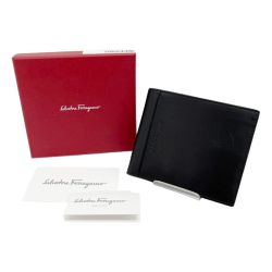 ◆◆ Salvatore Ferragamo サルヴァトーレフェラガモ 財布 2つ折り財布 ネイビー Bランク