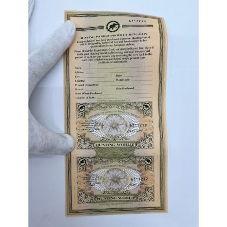  HUNTING WORLD ハンティングワールド 2つ折り財布　札入れ ブラック