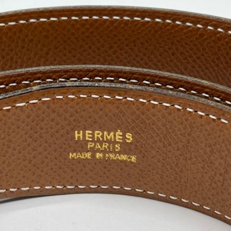  HERMES エルメス Hベルト　ⓧ1994年 ブラック×ゴールド