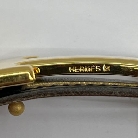  HERMES エルメス Hベルト　ⓧ1994年 ブラック×ゴールド