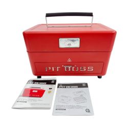 ◆◆ PIT BOSS チャコール ポータブル グリル ベキューグリル 2327790 レッド Bランク